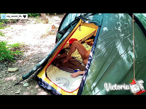 ❤️ Filmed on camera Passionate jerk off Stranger in a tent Porno vk at us ️❤